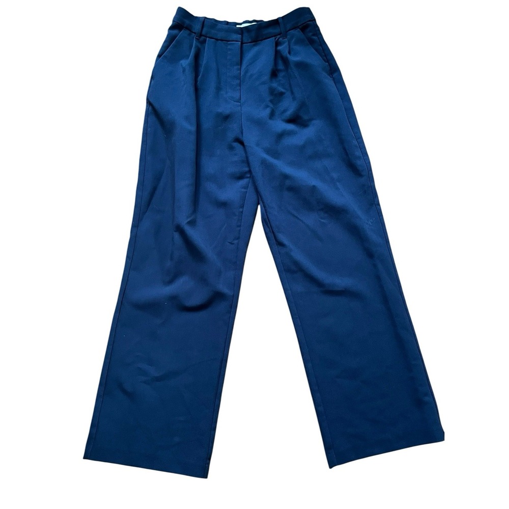 Abercrombie & Fitch Sloane Tailored Wide Leg Pleated Pant Gray Size 28